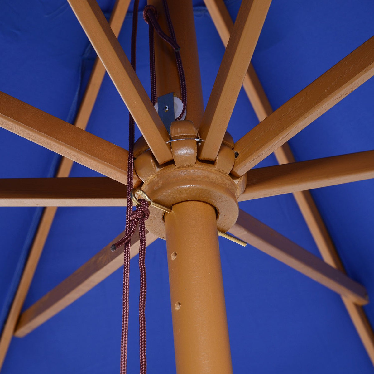 Parasol For Balcony 300 Cm Cantilever Parasol Made Of Wood Garden Umbrella Balcony Umbrella Bamboo Blue