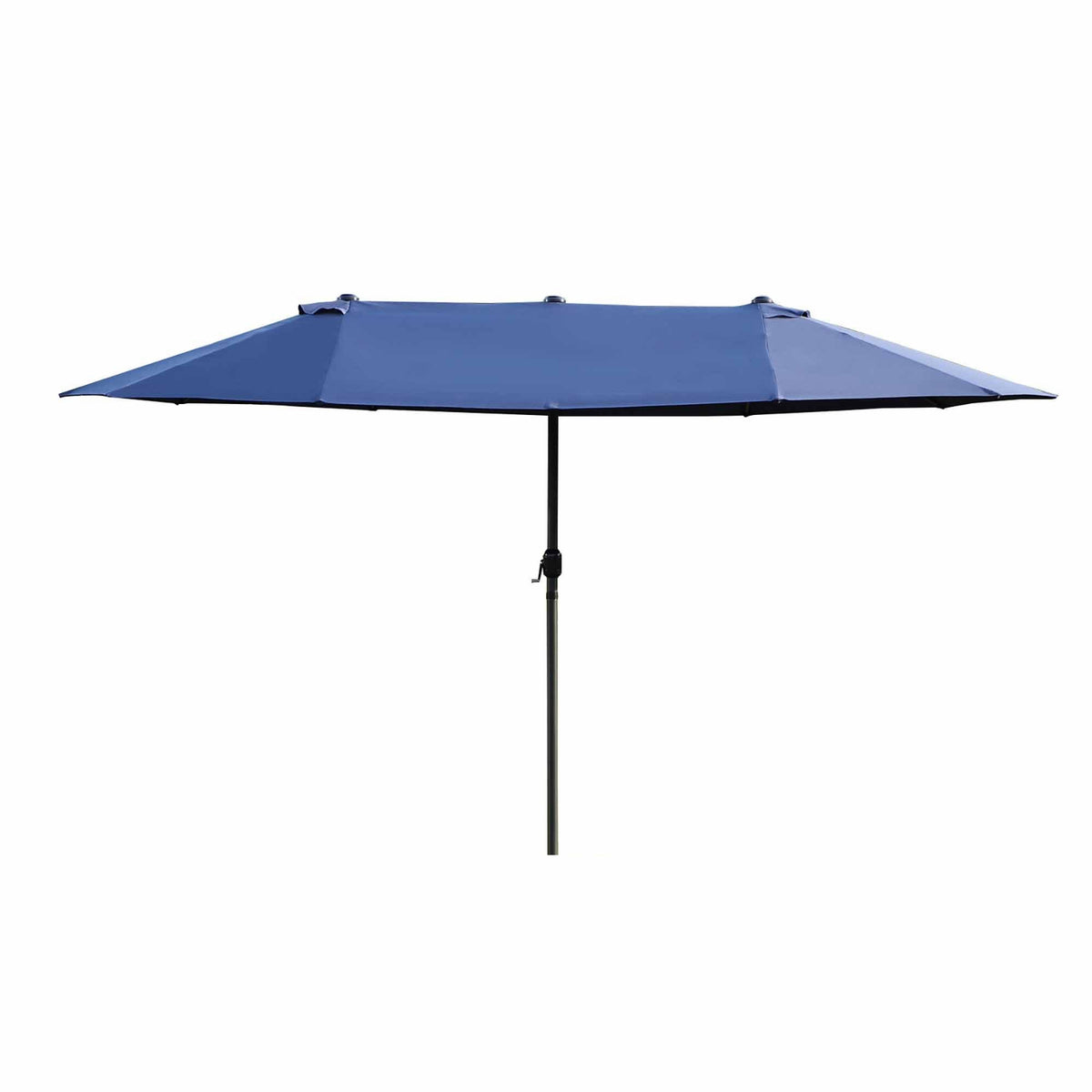 Parasol Garden Umbrella Market Umbrella Double Parasol Patio Umbrella With Hand Crank Blue Oval 460 X 270 X 240 Cm