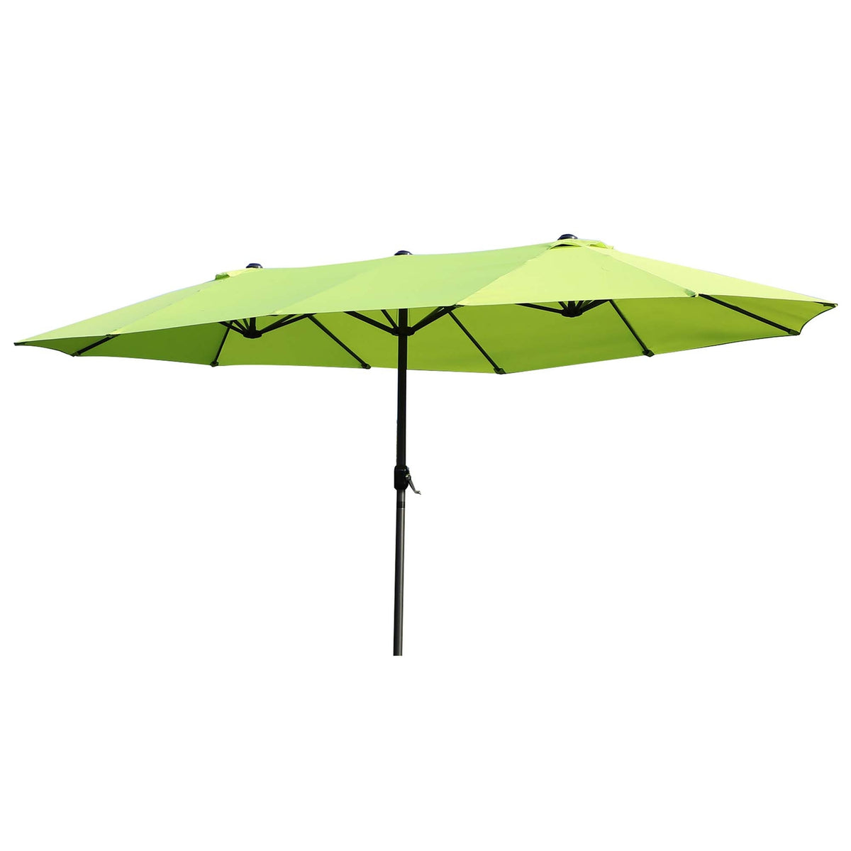 Parasol Garden Umbrella Market Umbrella Double Parasol Patio Umbrella With Hand Crank Green Oval 460 X 270 X 240 Cm