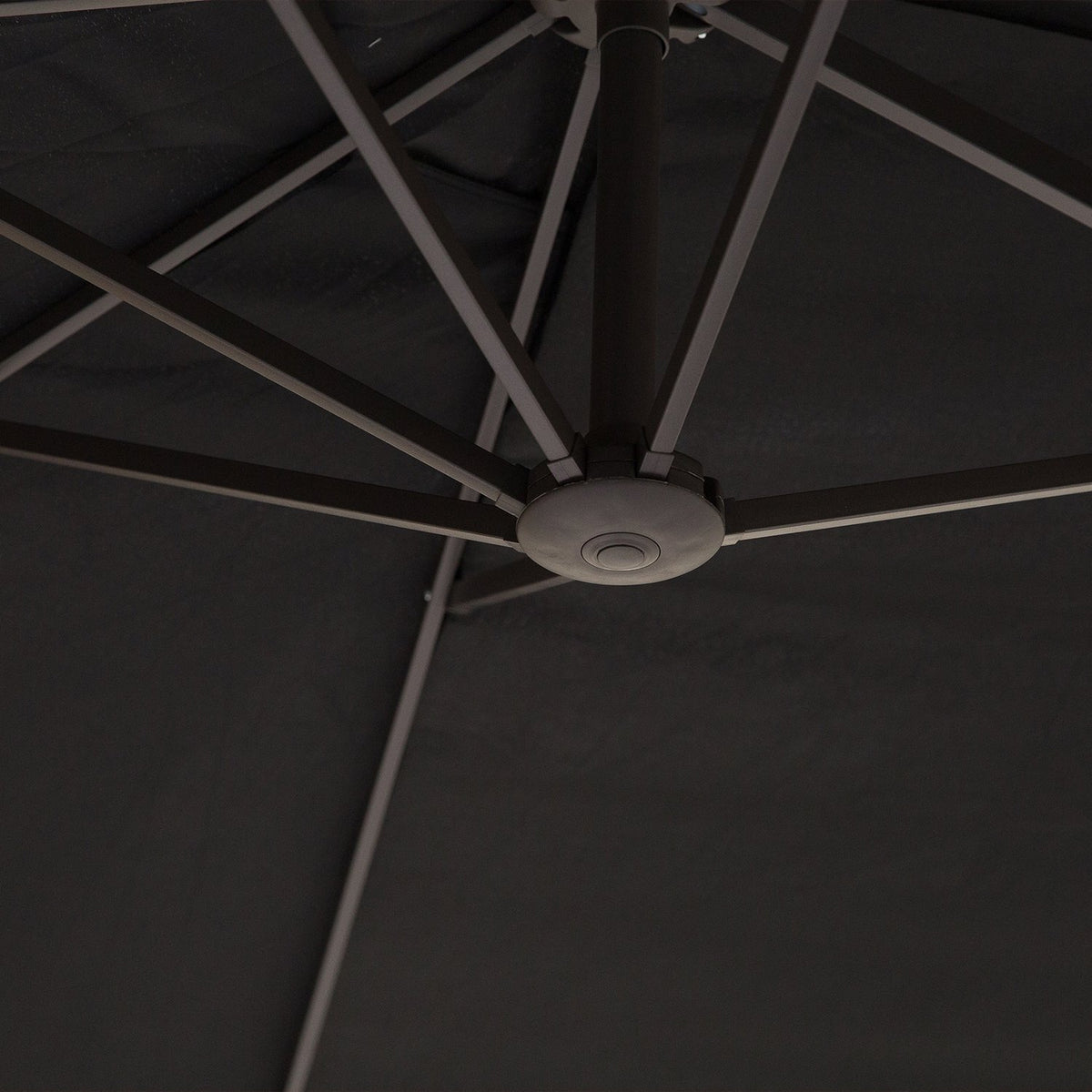 Parasol Garden Umbrella Market Umbrella Double Parasol Patio Umbrella with Hand Crank Black Oval 460 x 270 x 240 cm