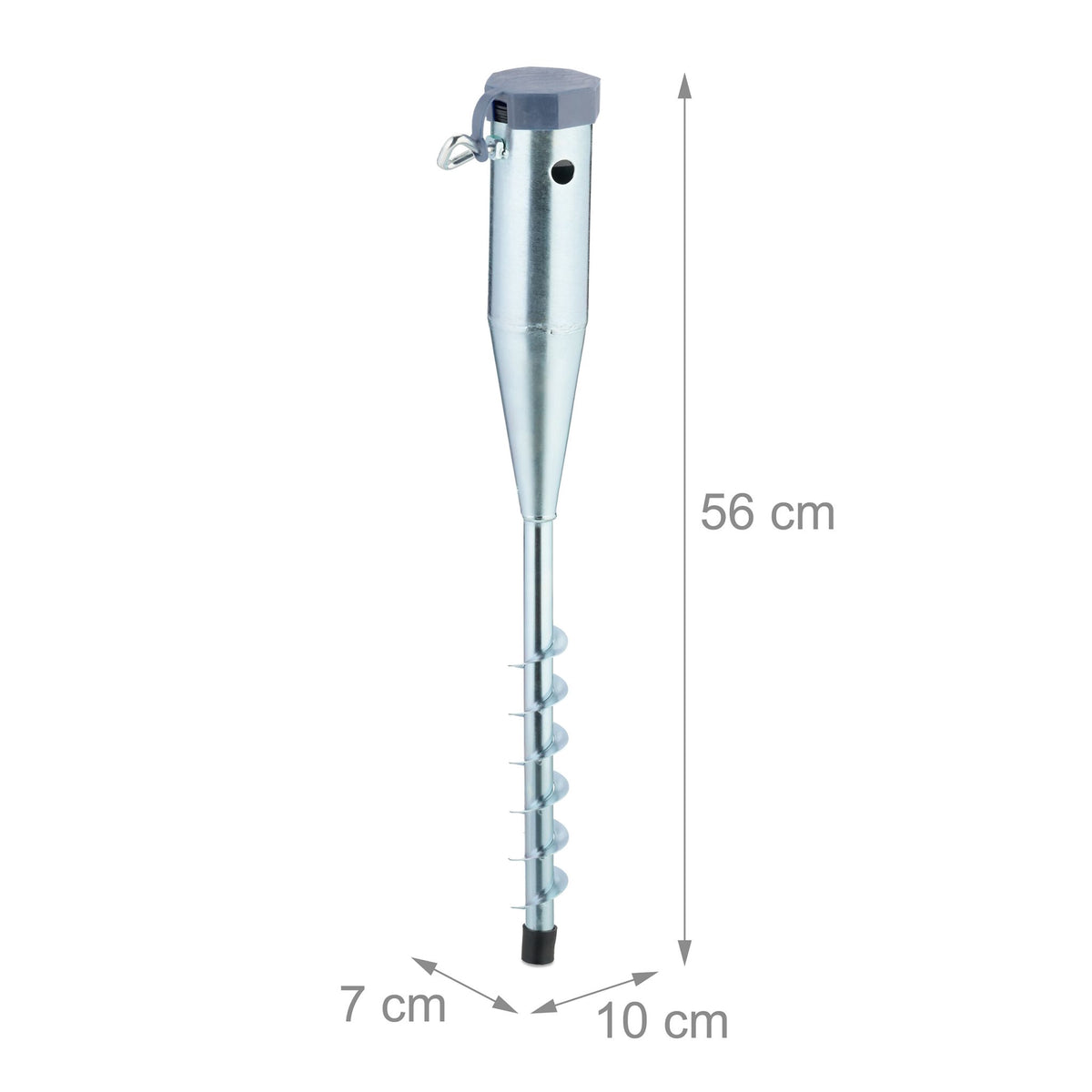 Parasol Ground Anchor – Steel Lawn Spike with Adapters