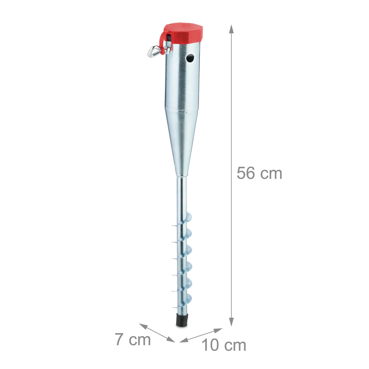 Parasol Ground Anchor – Steel Lawn Spike with Adapters