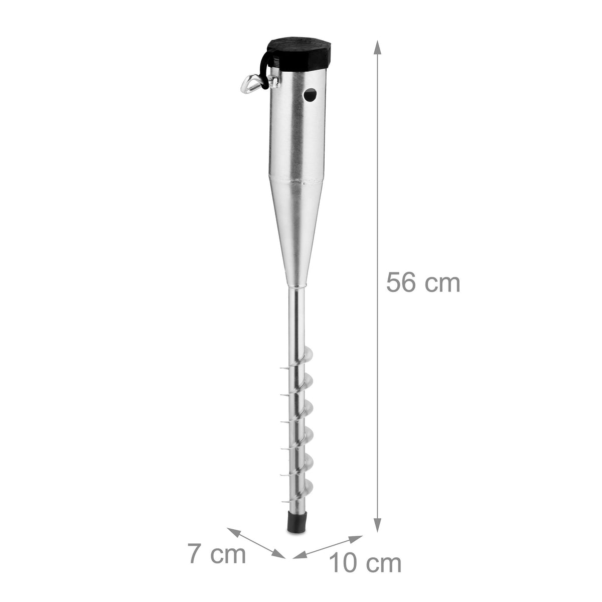 Parasol Ground Anchor – Steel Lawn Spike with Adapters