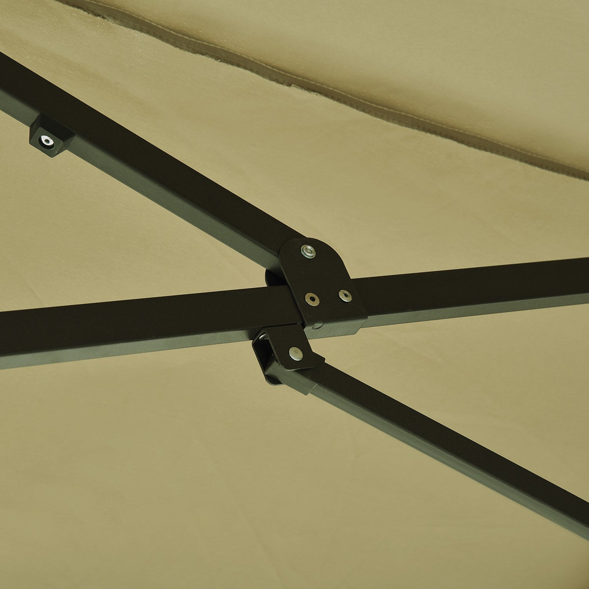 Parasol Market Umbrella Double Parasol With Hand Crank Light Coffee Oval 460 X 270 X 240 Cm