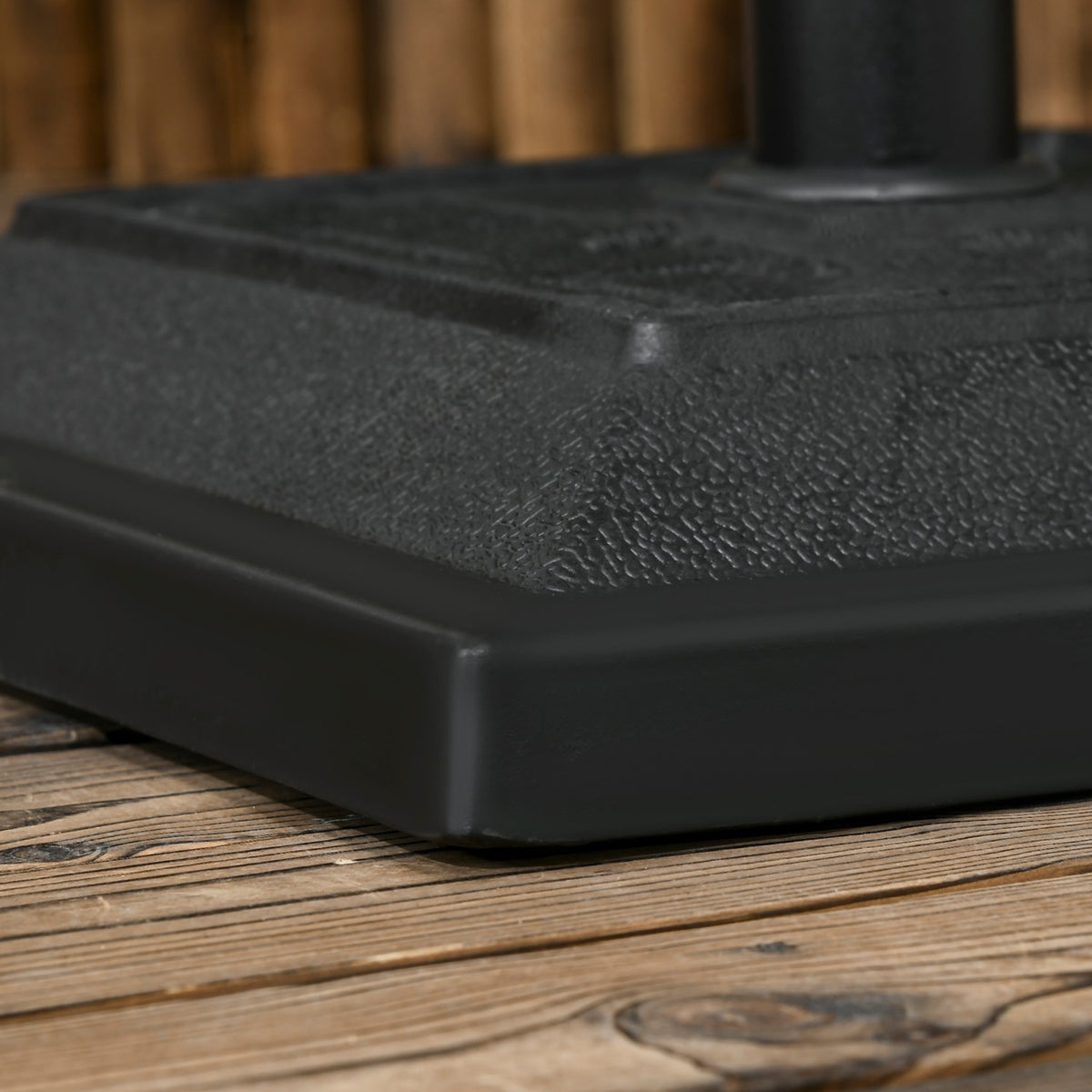 Parasol Stand 12 Kg Umbrella Base For Ø32/38/48 Mm Poles, Umbrella Stand For Garden, Balcony, Resin, Black 44 X 44 X 33 Cm