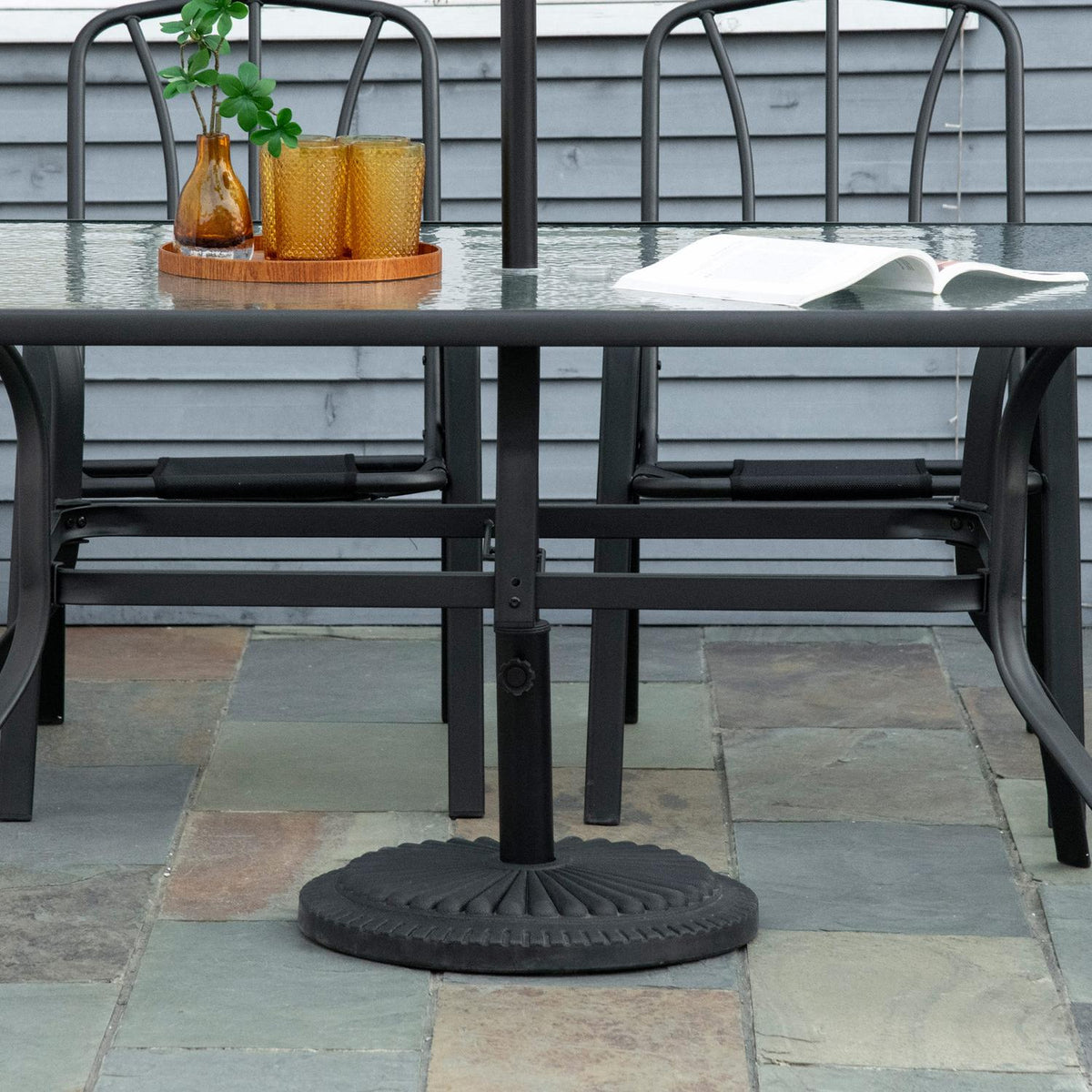 Parasol Stand 14 Kg Umbrella Stand For Parasol Round Umbrella Poles 35-48 Mm Parasol Base For Garden Terrace Cement Ø49 Cm
