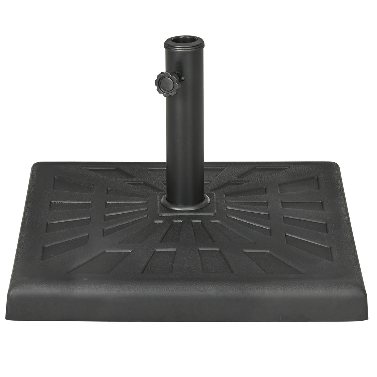 Parasol Stand 19 Kg Parasol Base, Umbrella Stand For Umbrella Poles Ø 32/38/48 Mm, Synthetic Resin, Black, 51 X 51 X 32 Cm