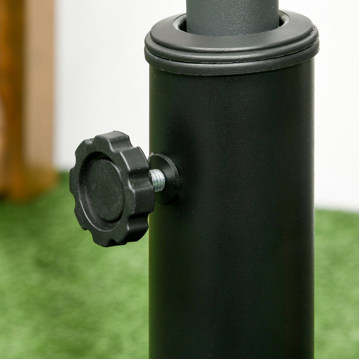 Parasol Stand 19 Kg Parasol Base, Umbrella Stand For Umbrella Poles Ø 32/38/48 Mm, Synthetic Resin, Black, 51 X 51 X 32 Cm