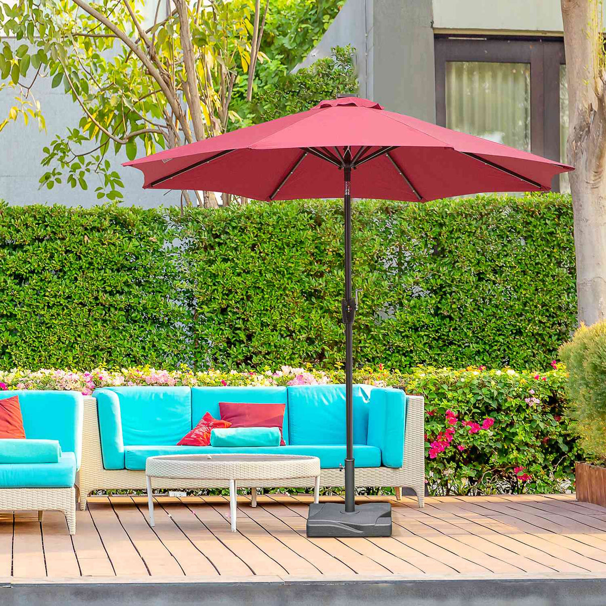 Parasol Stand 20 Kg Umbrella Stand For Parasol Umbrella Poles 30-38 Mm Parasol Base For Garden Patio Cement 41.5X41.5