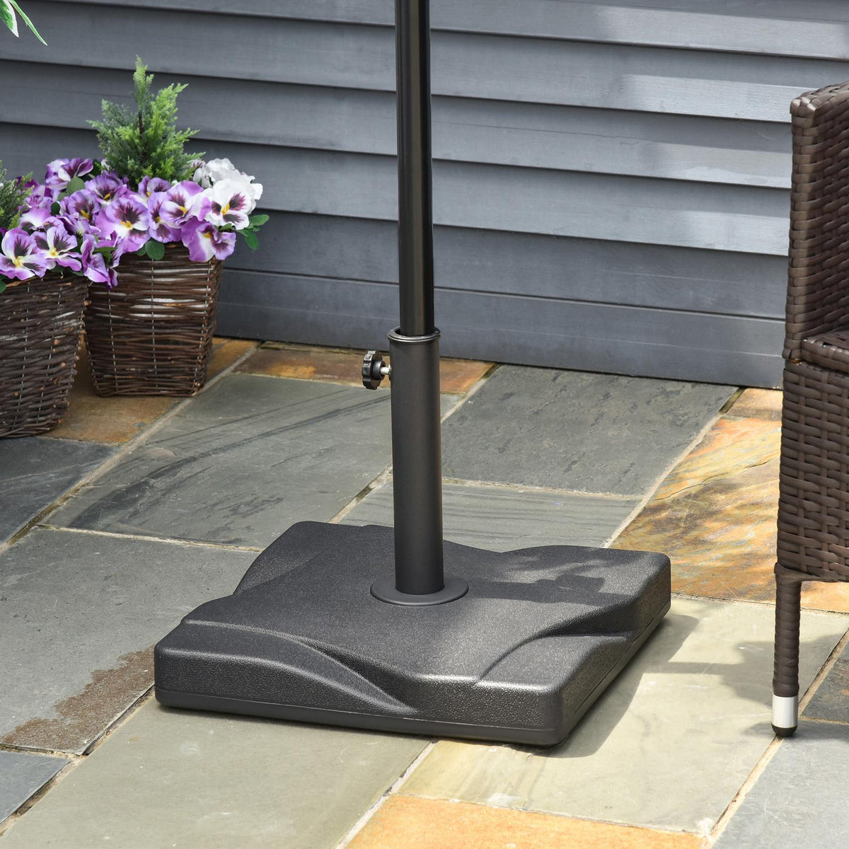 Parasol Stand 20 Kg Umbrella Stand For Parasol Umbrella Poles 30-38 Mm Parasol Base For Garden Patio Cement 41.5X41.5