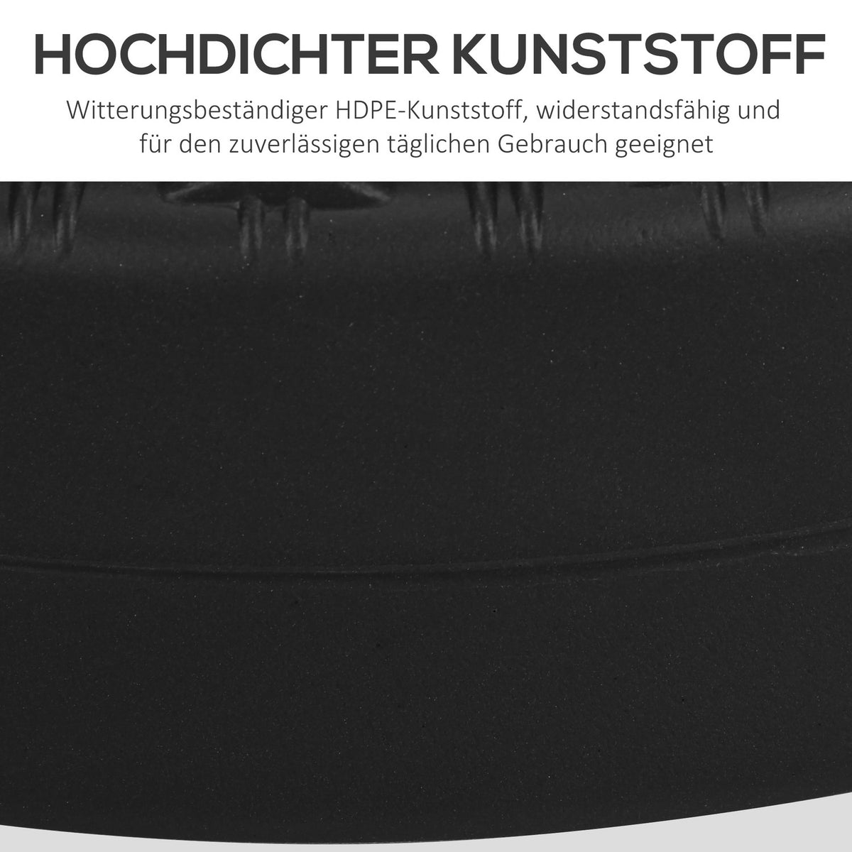 Parasol Stand 29Kg Umbrella Base For Ø38/48Mm Poles, Rattan Look, Ideal For Garden & Balcony, Hdpe, Black, Ø51X36Cm