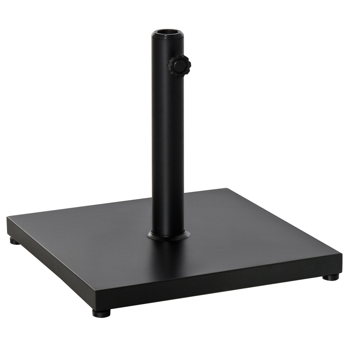 Parasol Stand Umbrella Holder, Umbrella Base, For Ø35/38/48 Mm, Metal, Black, 45X45X39 Cm