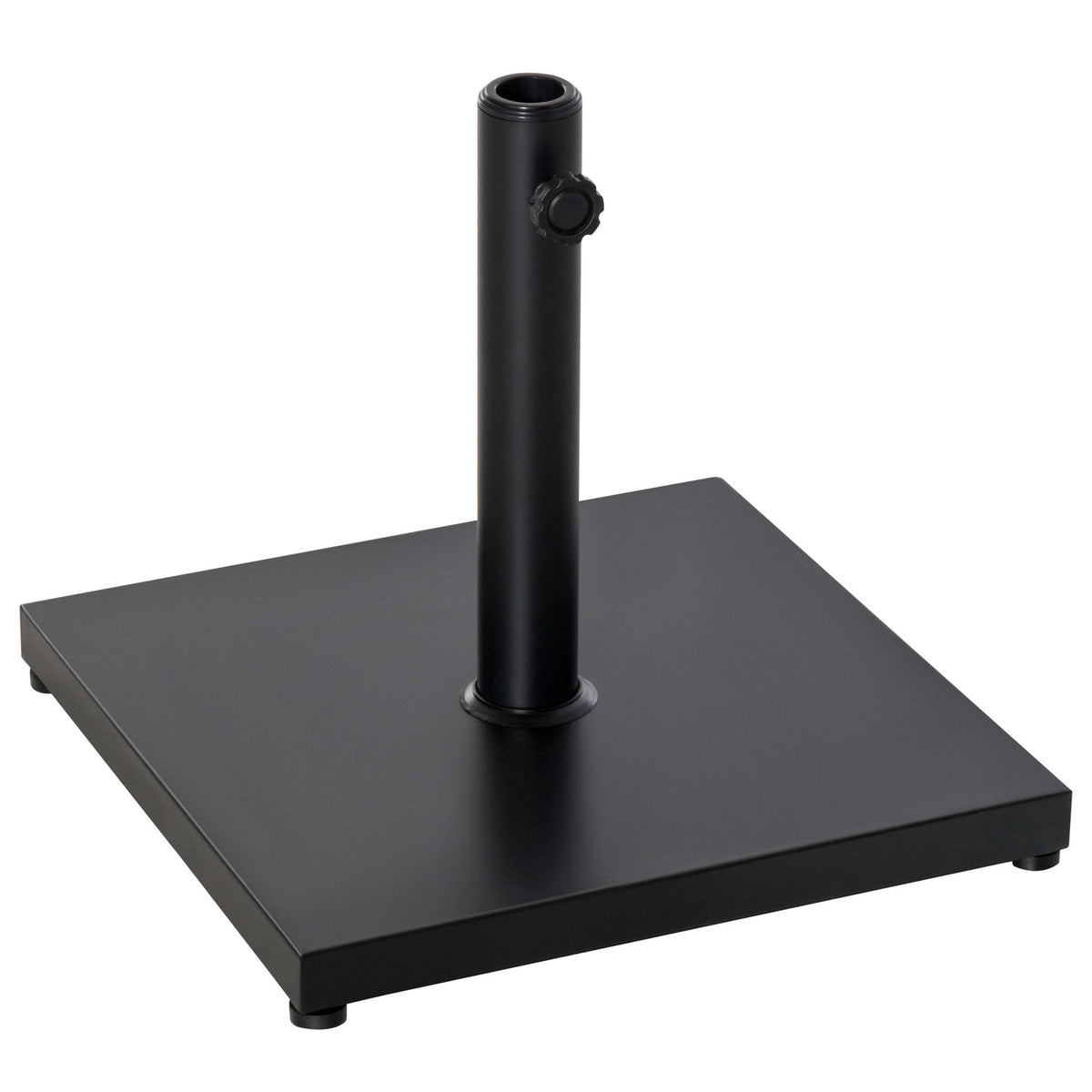 Parasol Stand Umbrella Holder, Umbrella Base, For Ø35/38/48 Mm, Metal, Black, 45X45X39 Cm