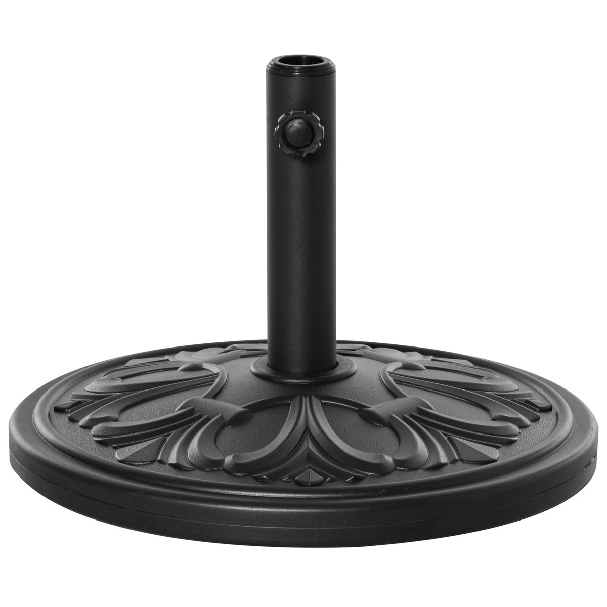 Parasol Stand Umbrella Stand Umbrella Holder Umbrella Base 13 Kg Stand Umbrella Ø35/Ø38/Ø48Mm Plastic + Cement Antique Black Ø48 X 34 Cm