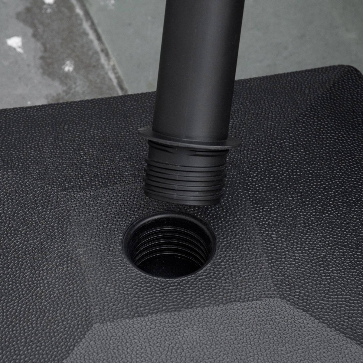 Parasol Stand With Roller, Can Be Filled Up To 20 Kg, For Umbrella Poles 38/48 Mm, For Garden, Terrace, Balcony, Black, 45 X 45 Cm