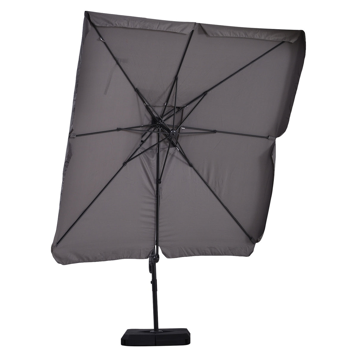 Parasol, Uv50+ Cantilever Umbrella, Roma Umbrella With Stand And 4 Weights, Including Protective Cover, Aluminum, 270 X 270 X 260 Cm