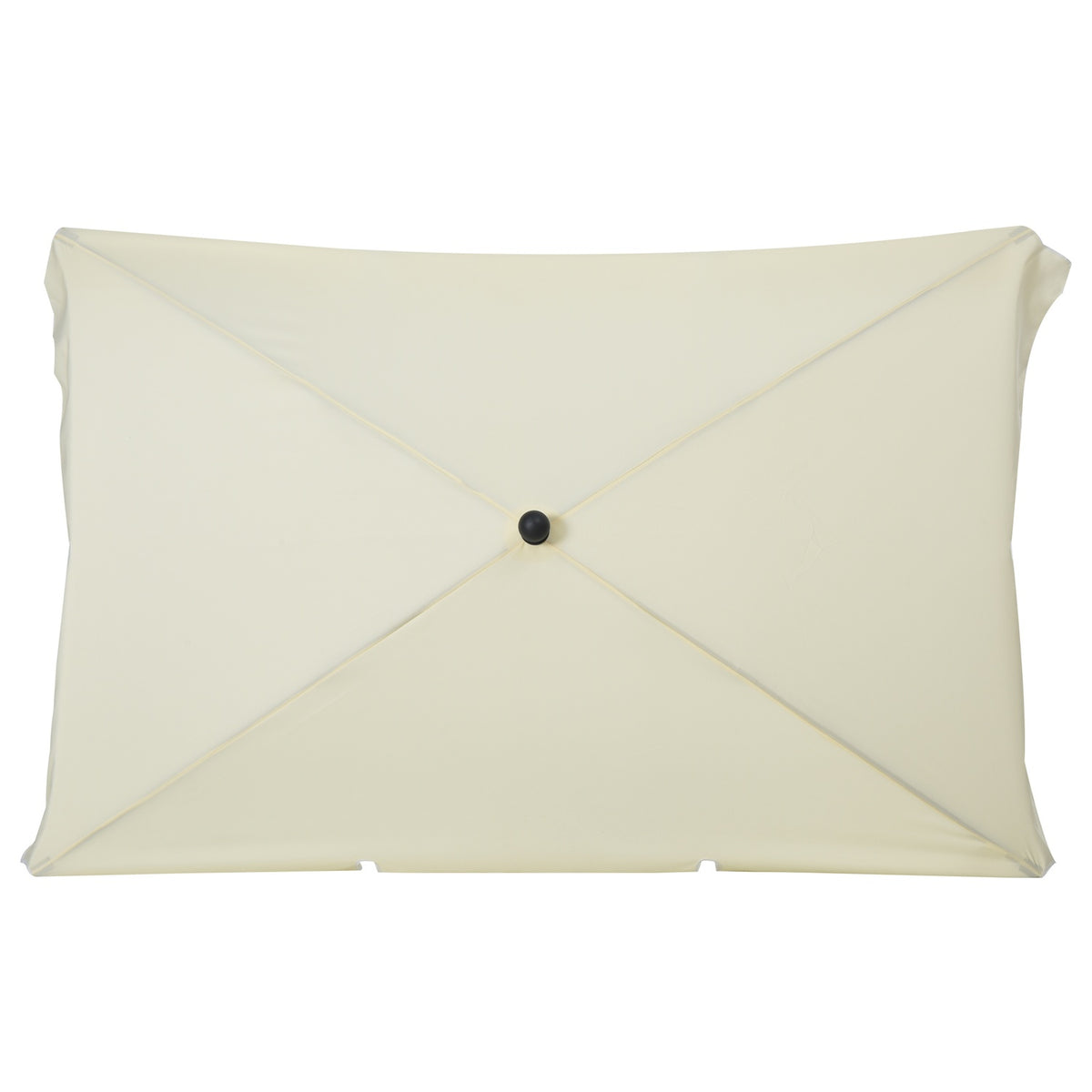 Parasol Uv Protection Garden Umbrella Foldable, Perfect For Balcony & Beach, Cream White & Black