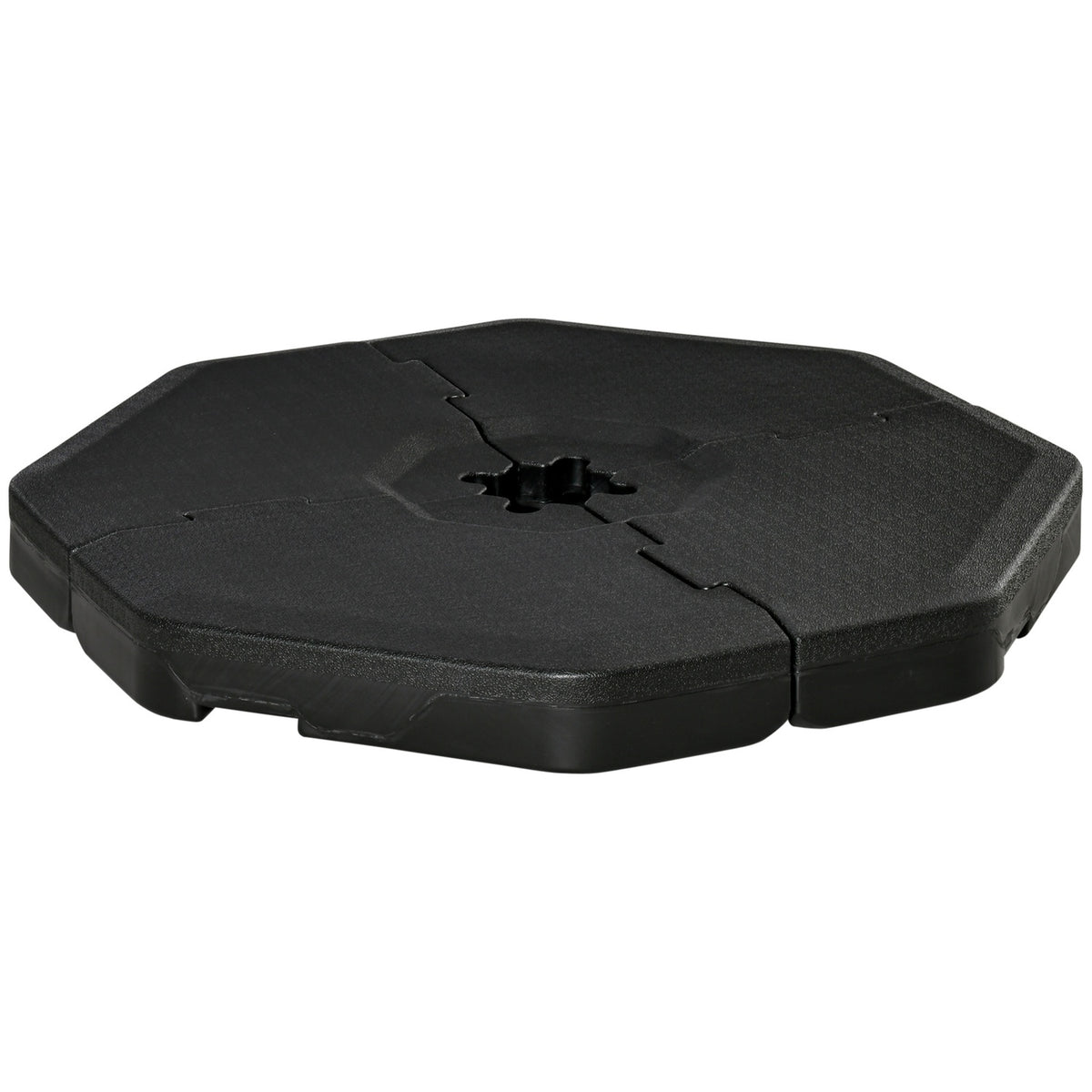Parasol Weight 4 Pieces. Umbrella Weight For Cantilever Umbrella Ground Cross Sand/Water Can Be Filled Up To 140 Kg Hdpe Black