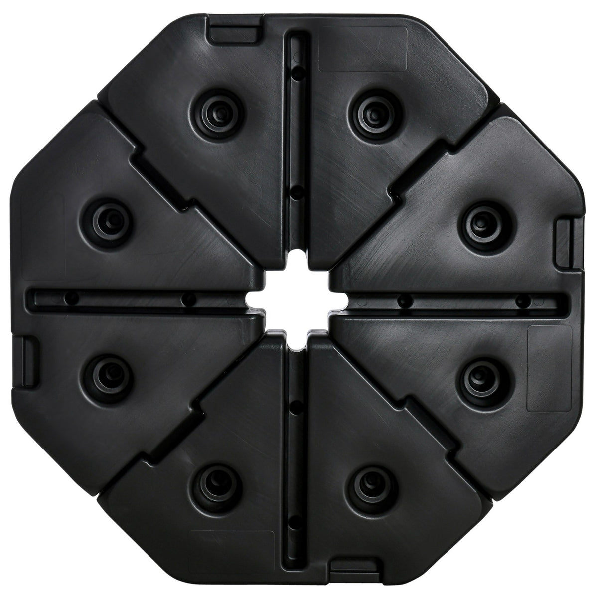 Parasol Weight 4 Pieces. Umbrella Weight For Cantilever Umbrella Ground Cross Sand/Water Can Be Filled Up To 140 Kg Hdpe Black