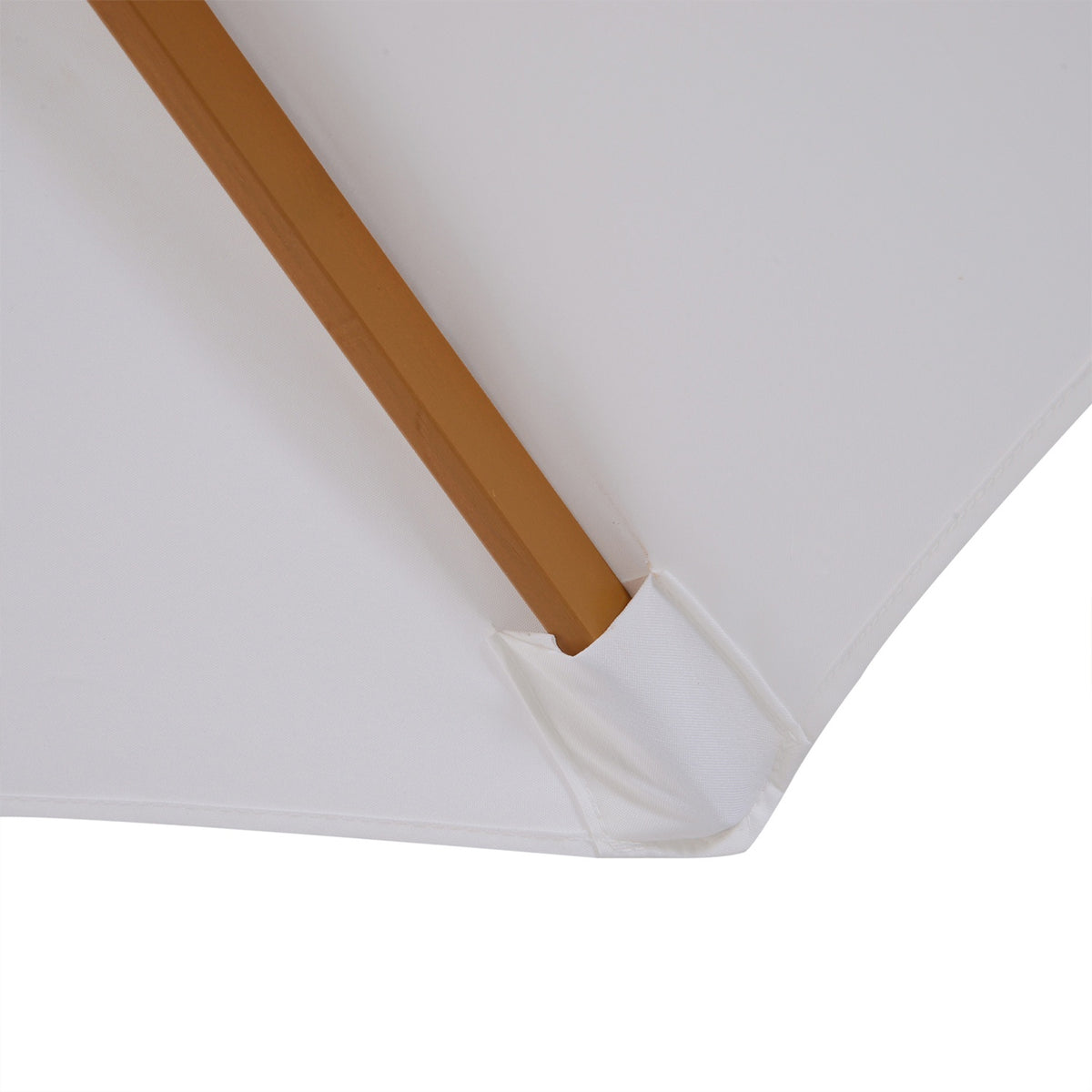 Parasol Wood 300 Cm Wooden Umbrella Garden Umbrella Balcony Umbrella Bamboo Cream White