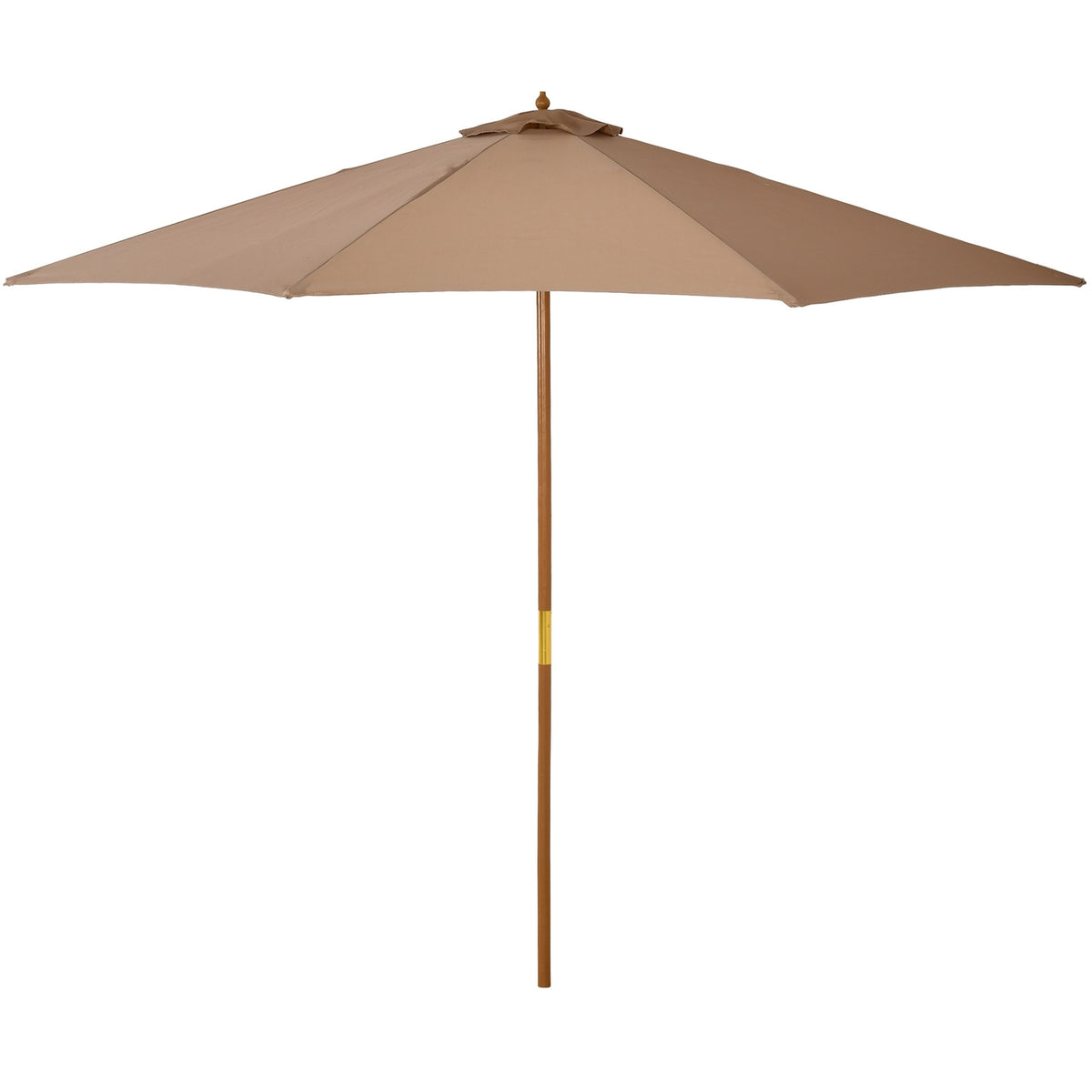 Parasol Wood 300 Cm Wooden Umbrella Garden Umbrella Balcony Umbrella Bamboo Khaki