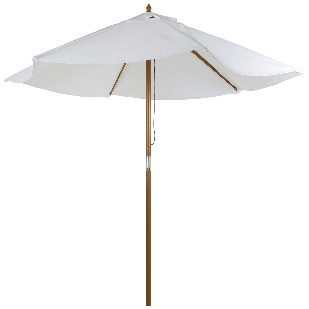 Parasol, garden umbrella, 3-tier, sun protection, bamboo 180/㎡ polyester, white, Ø2.5 x 2.3 m