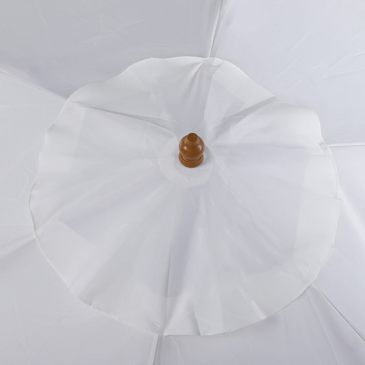 Parasol, garden umbrella, 3-tier, sun protection, bamboo 180/㎡ polyester, white, Ø2.5 x 2.3 m