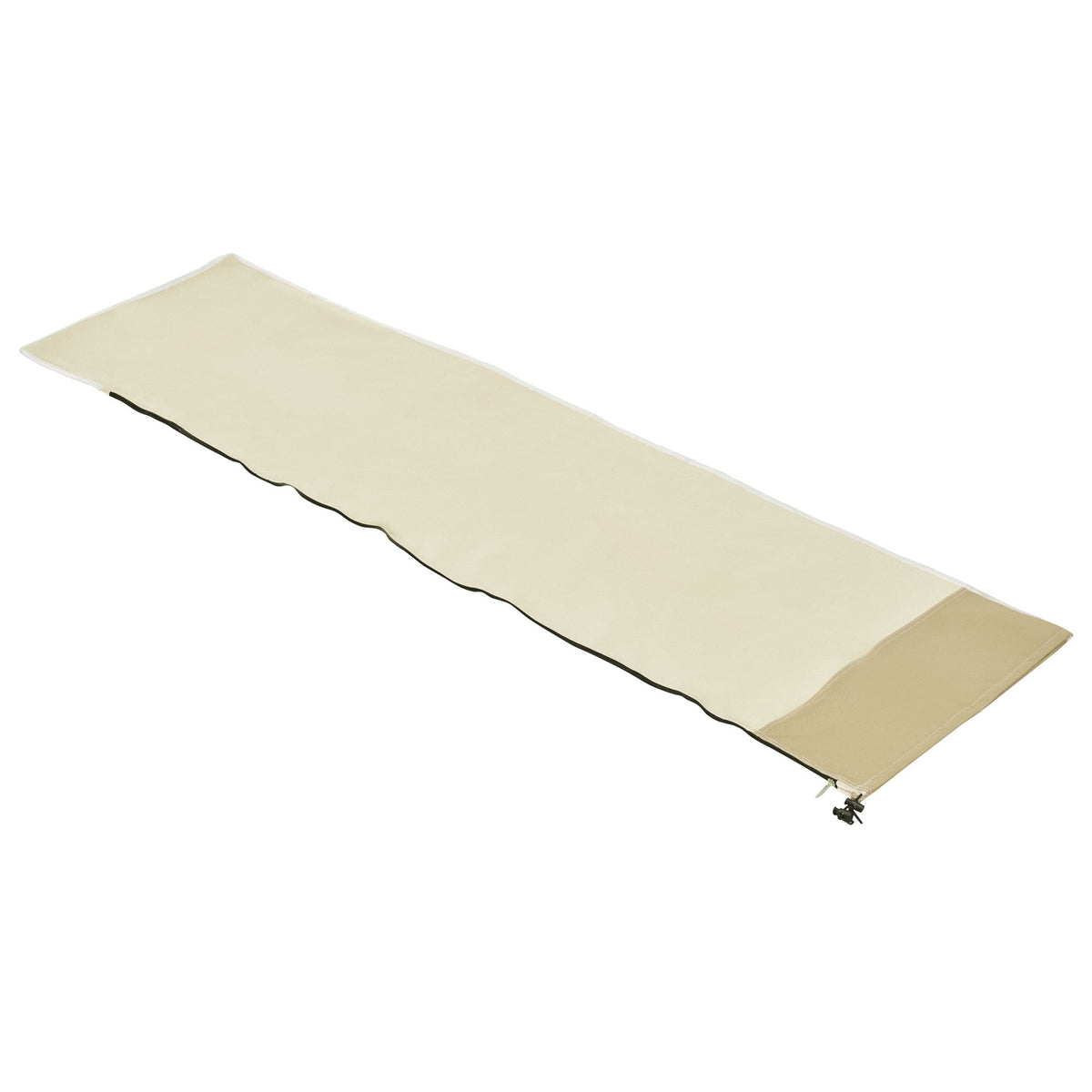 Parasol protective cover up to Ø300cm cover with zipper, Oxford fabric, beige + coffee, Ø30x190cm