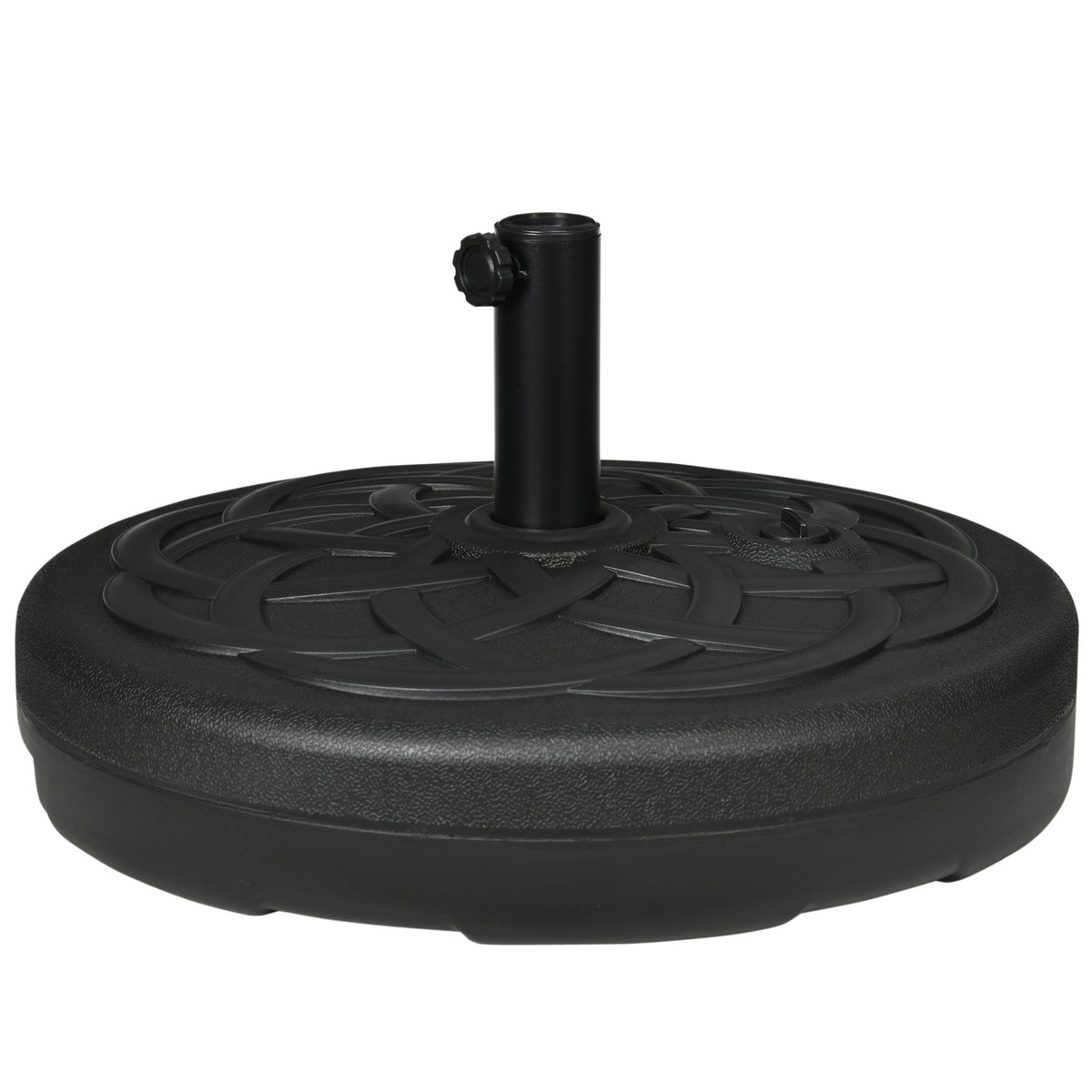 Parasol stand can be filled up to 35 kg Umbrella stand, round umbrella holder, umbrella weight, stand for parasol Ø38/48 mm, for balcony, terrace, garden, black