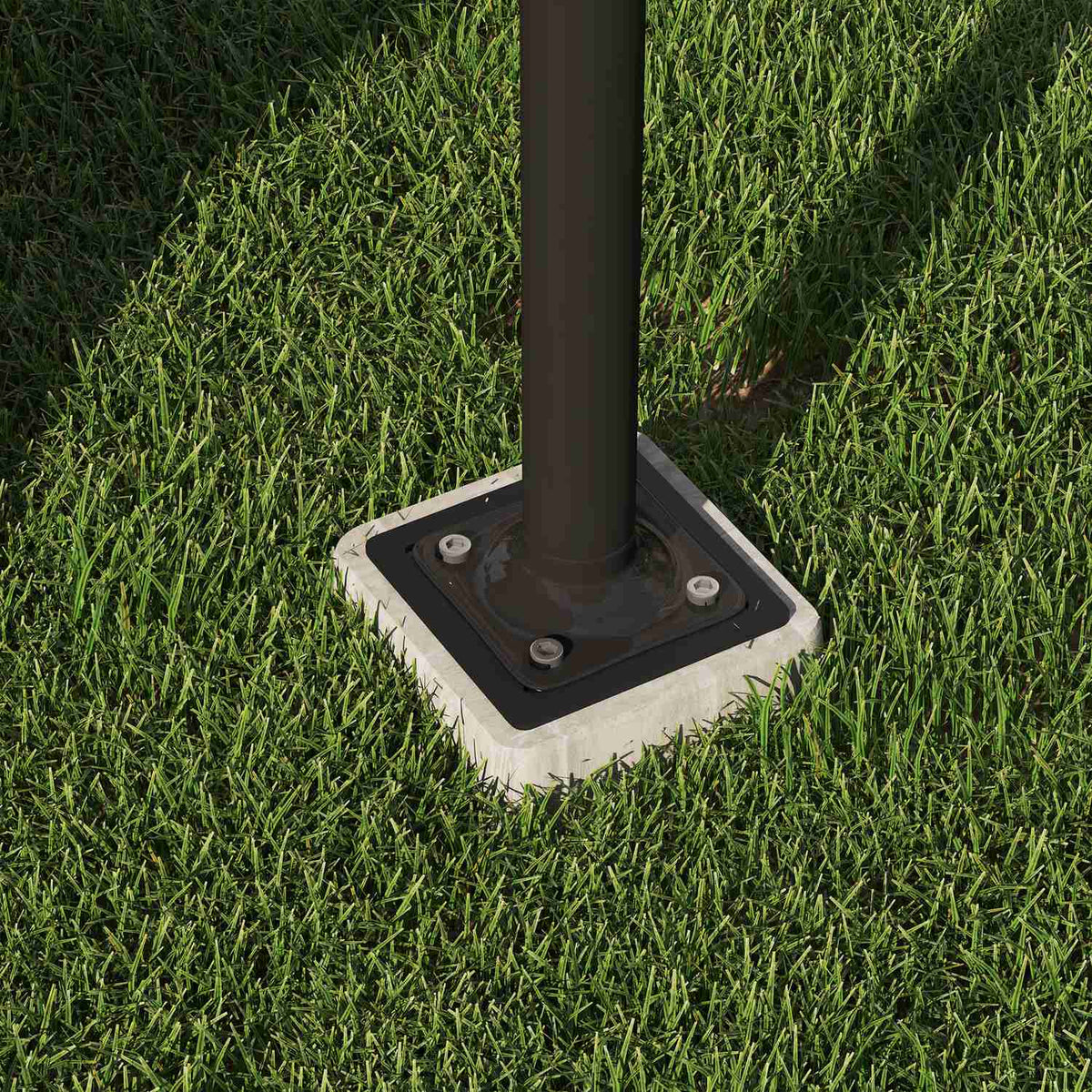 Parasol stand made of concrete, cantilever umbrella stand, square umbrella holder, stand for cantilever umbrella 113/92 mm, umbrella weight for balcony, terrace, garden, dark gray