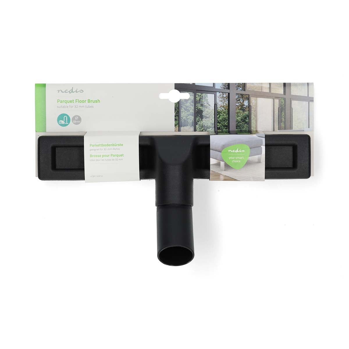 Parquet nozzle | Plastic Hair | Compensation for: A.E.G. / Electrolux / Fam / Holland Electro / Nilfisk / Numatic / Philips