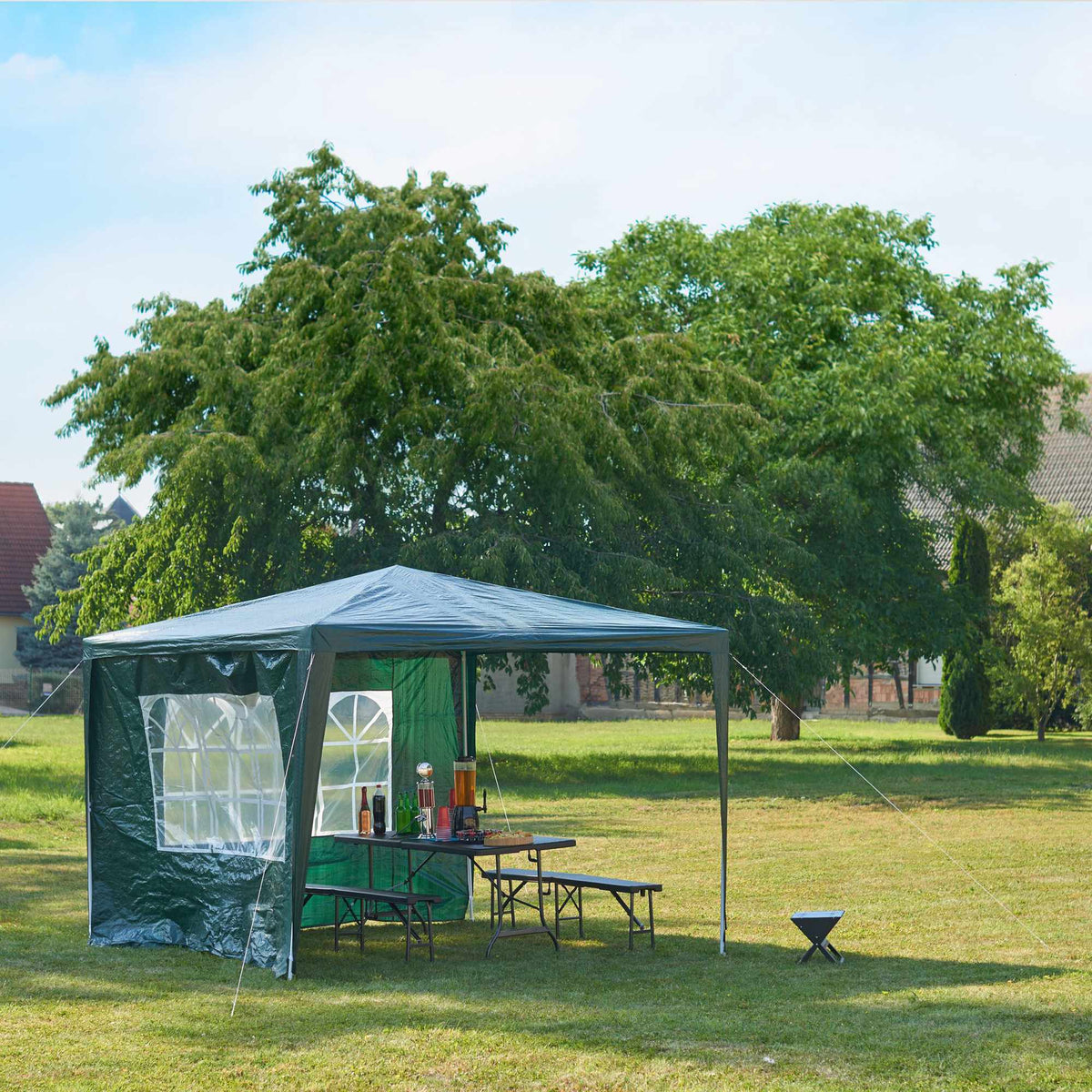Party tent 3x3 m 2 walls
