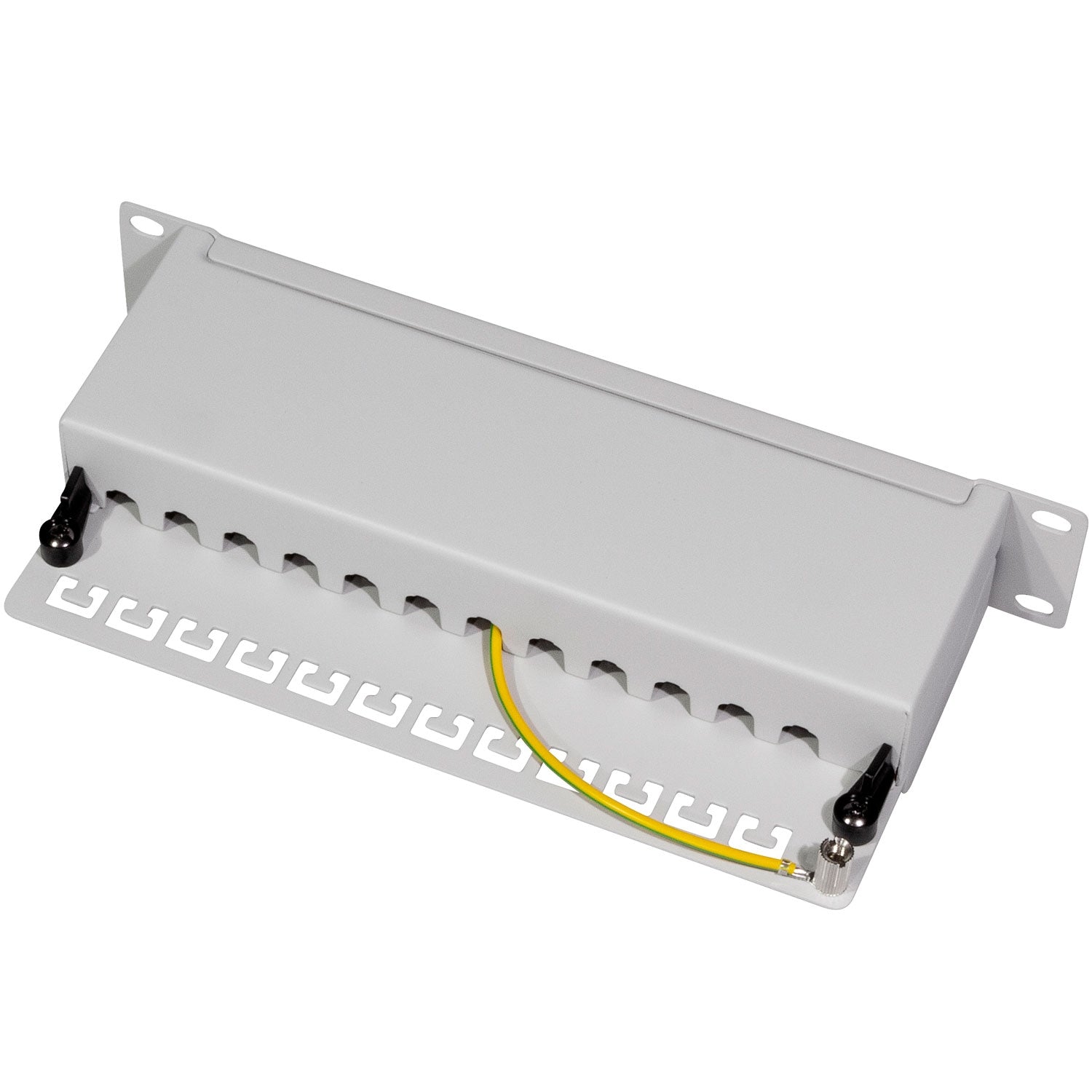 Patch panel 12-ports Cat6 for 10" rack U1 Grey