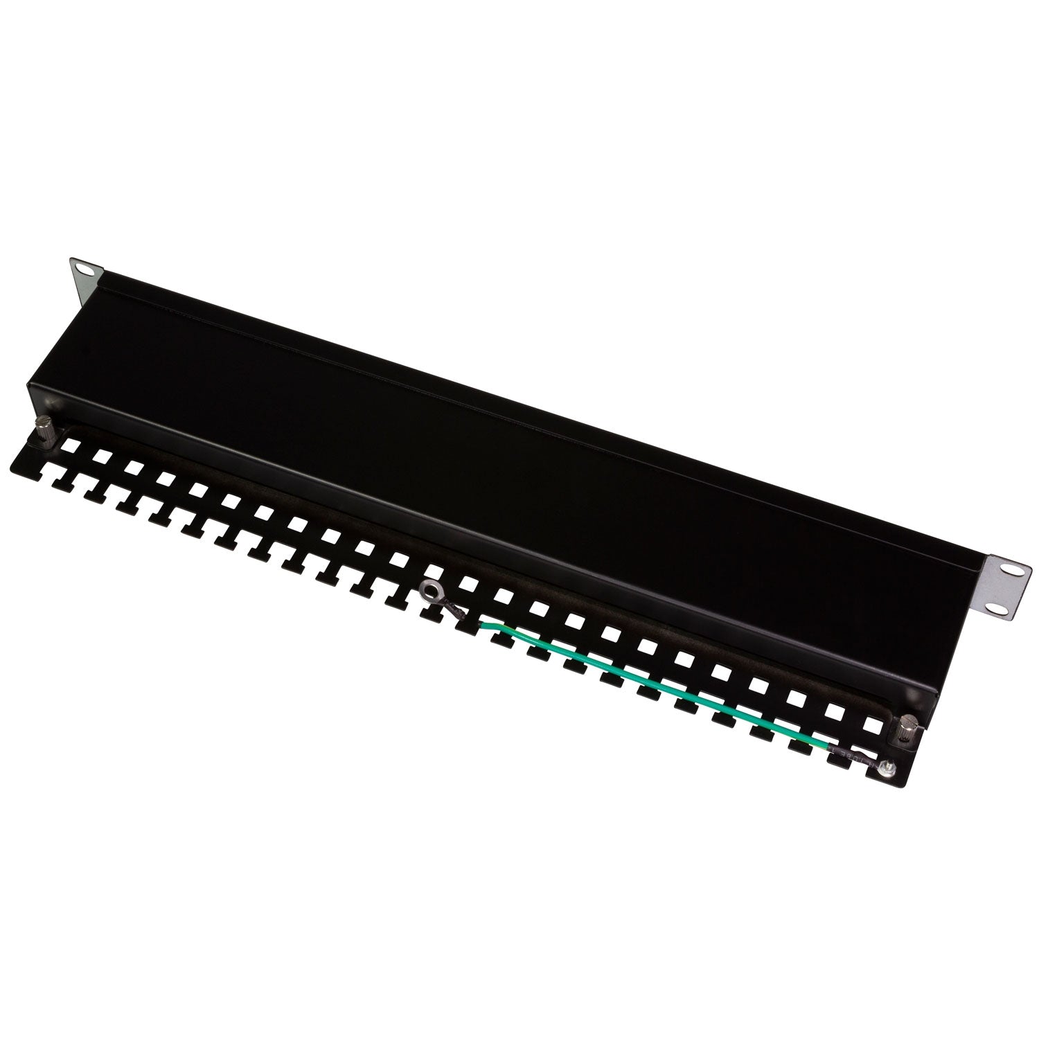 Patch panel 16-ports Cat6 for 19" rack U1 Black