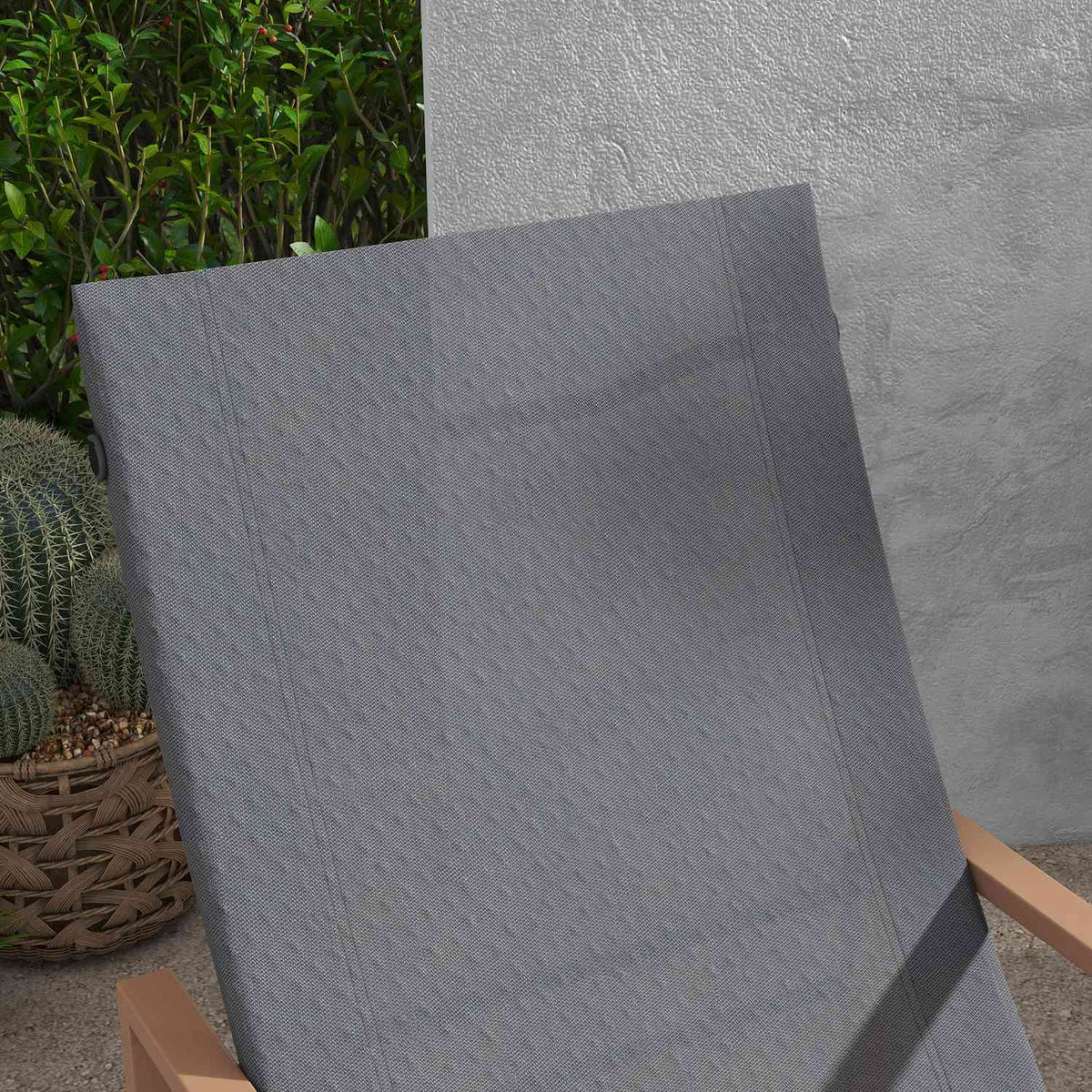 Patio Chair Stool Garden Chair Set Mesh Cover Metal Frame Dark Gray
