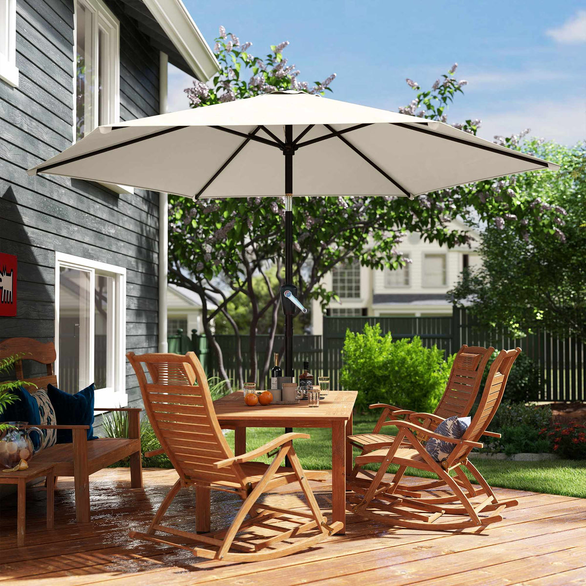 Patio Umbrella, 270 cm, UPF 50+ UV Protection