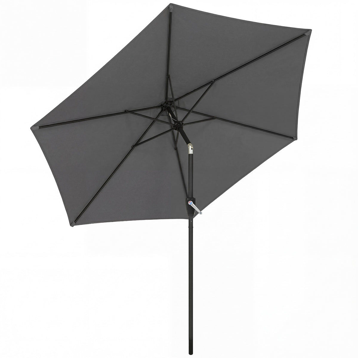 Patio Umbrella, 270cm, UV 50+ Protection, Dark Grey