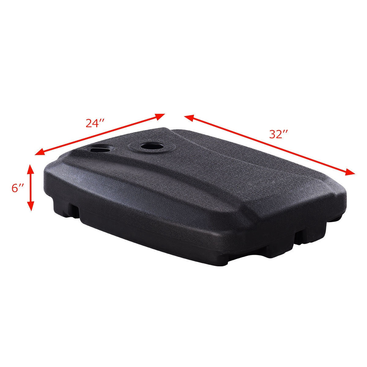 Patio Umbrella Base, 60L Water-Sand Fill, Wheeled