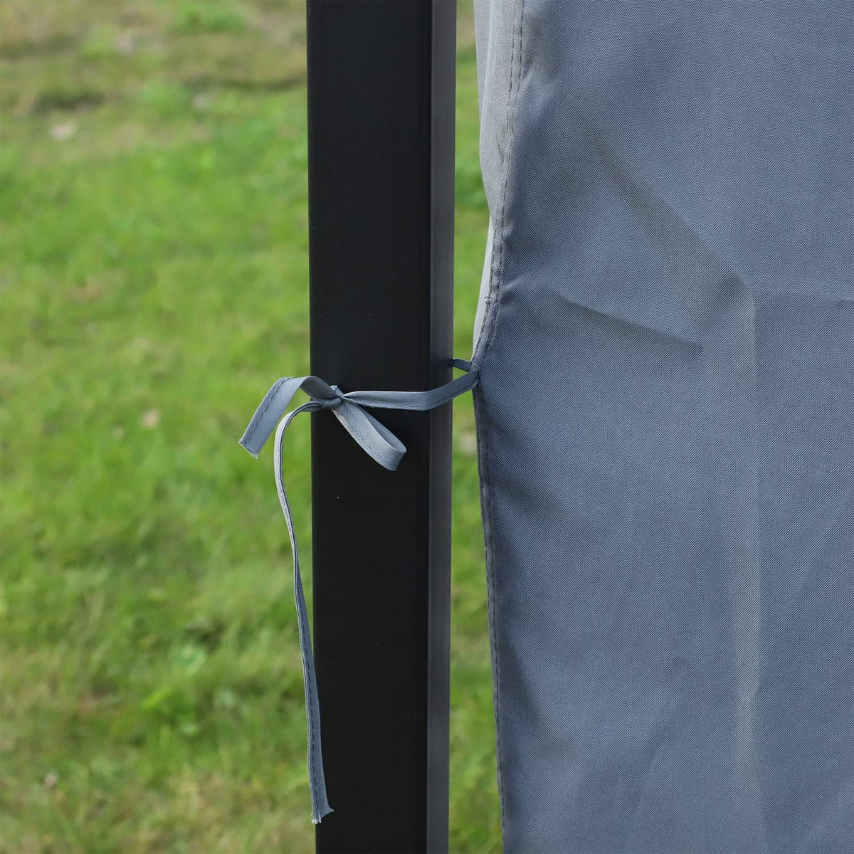 Pavilion 3 X 3M Garden Pavilion Party Tent With Side Panels Pc Roof Aluminum Dark Gray