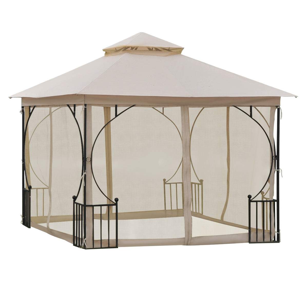 Pavilion Garden Pavilion Party Tent Garden Tent Marquee Double Roof 3X3M