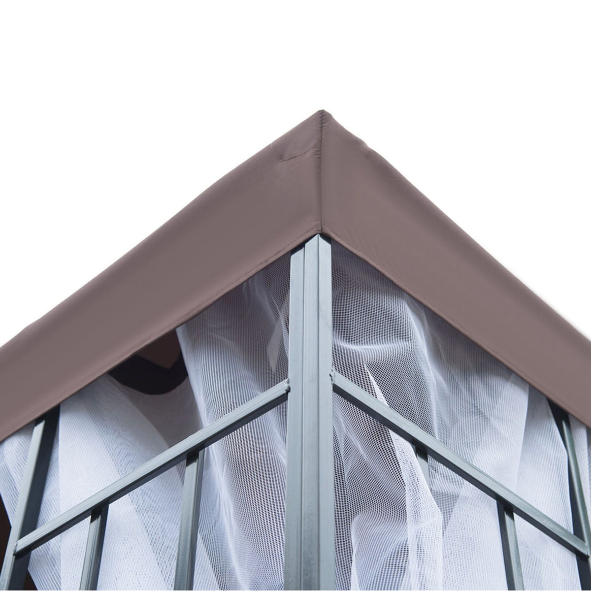Pavilion Garden Pavilion With Mosquito Nets Side Walls, Party Tent With Double Roof, Garden Tent Marquee 2.97X2.97M