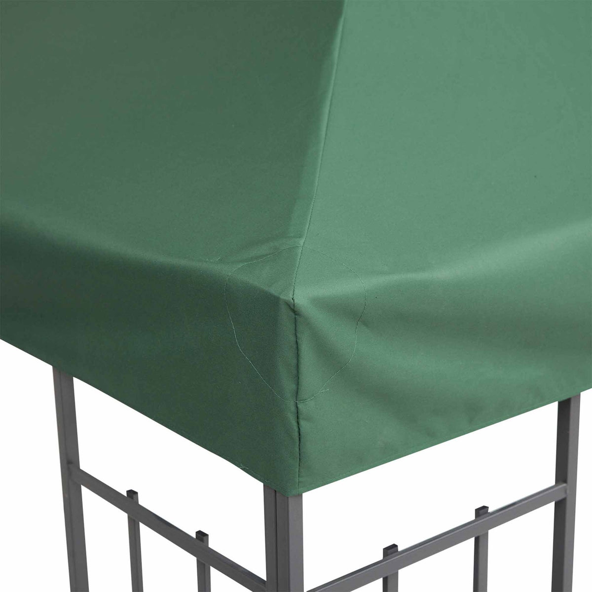 Pavilion Roof Replacement Polyester 3X3M Charcoal Gray Water-Repellent For Metal & Garden Gazebo