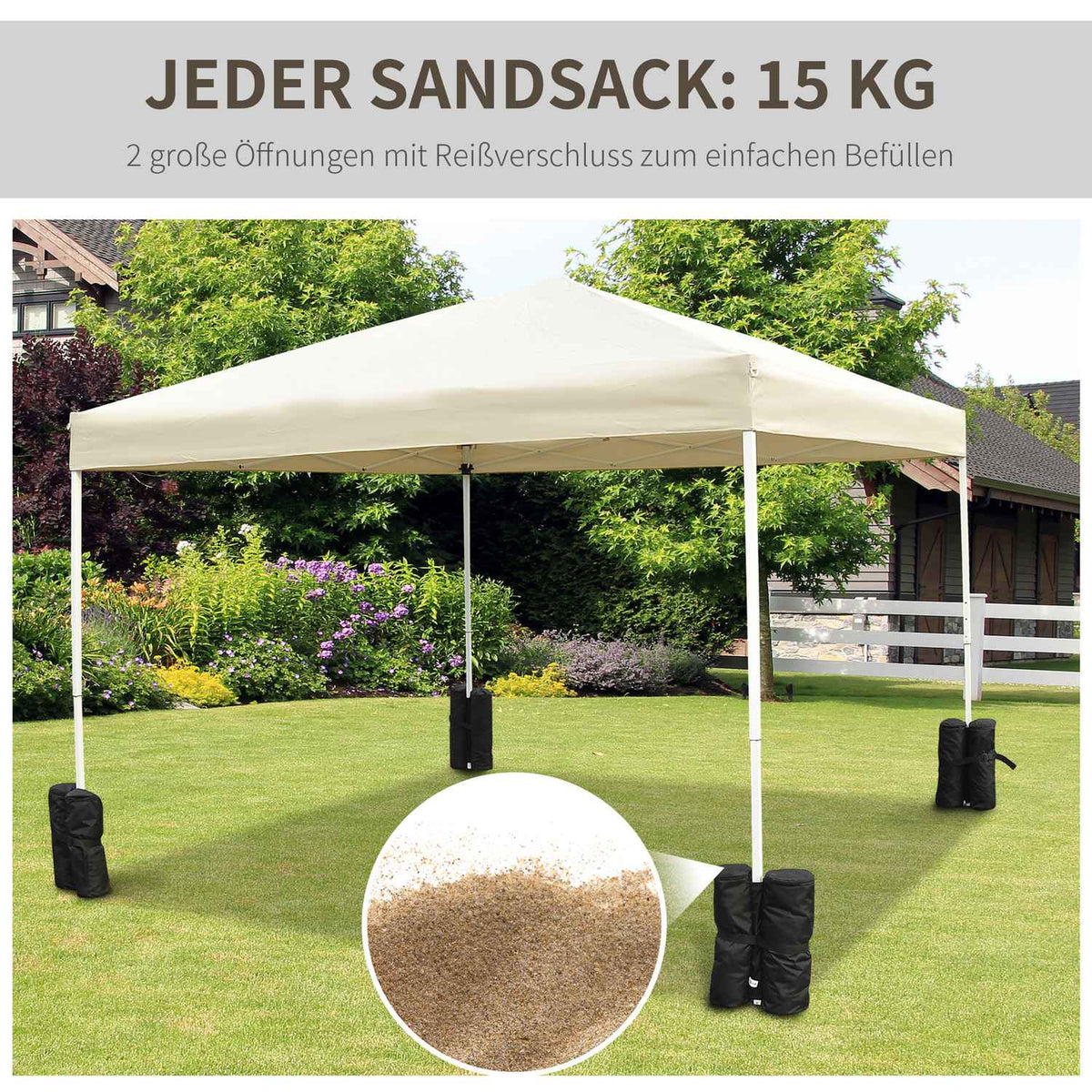 Pavilion Stand Set Of 4 For Folding Gazebo, Party Tent, Marquee, Robust, Black, New