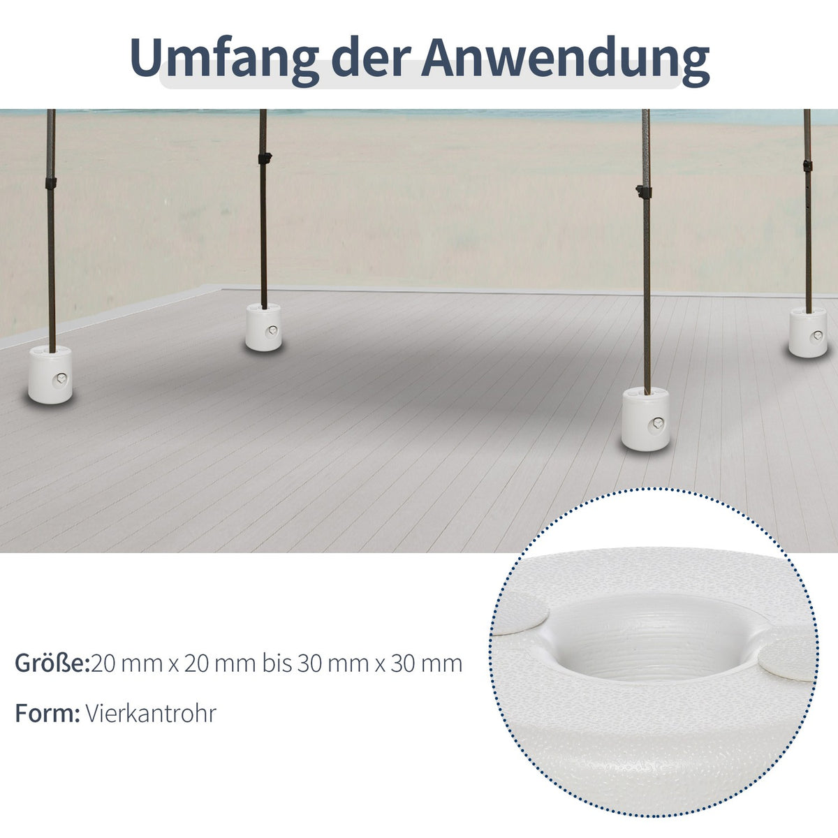 Pavilion Stand Weights Set Of 4 Water Sand Pe Ø24Xh25Cm Party Tent Stand Securement
