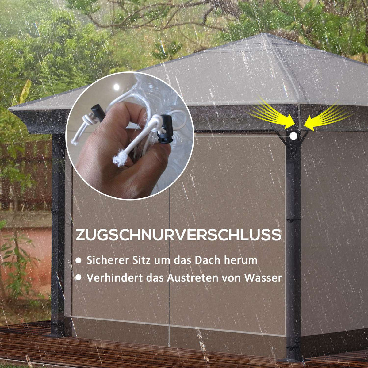 Pavilion cover 3x3m, waterproof, stable, winterproof protective cover, pavilion roof replacement cover for garden pavilion, replacement roof rain cover tarpaulin for garden tent, transparent