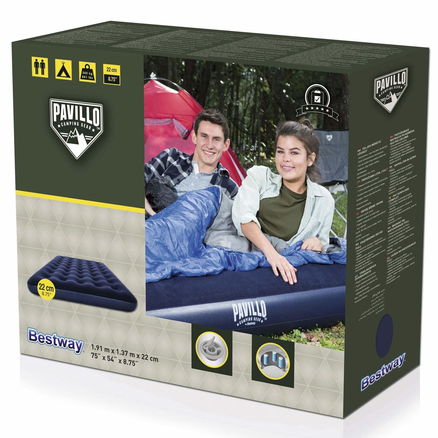 Pavillo Air mattress 1.91m x 1.37m x 22cm
