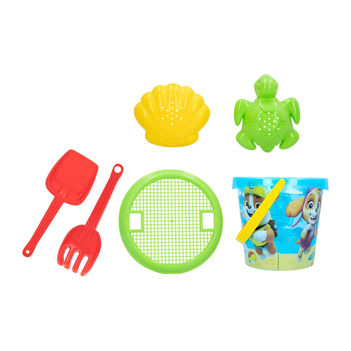 Paw Patrol Beach Toy Set, 18cm Bucket, 6 Pieces