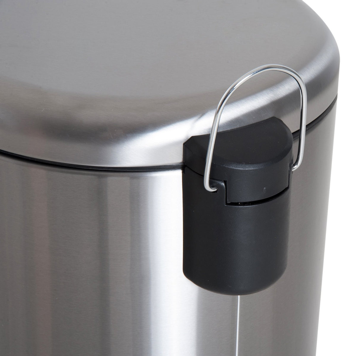 Pedal Bin 30L Pedal Bin With Inner Bin And Hinged Lid, Stainless Steel, Hygienic, Silver
