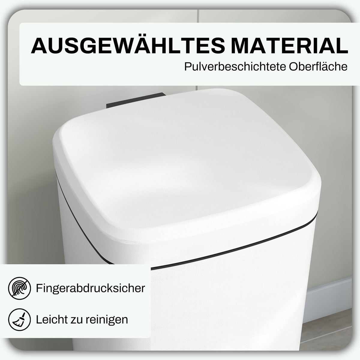 Pedal bin 30L cosmetic bin with lid and foot pedal, metal waste bin with inner bin for living room and office, 28 x 35 x 63.5 cm