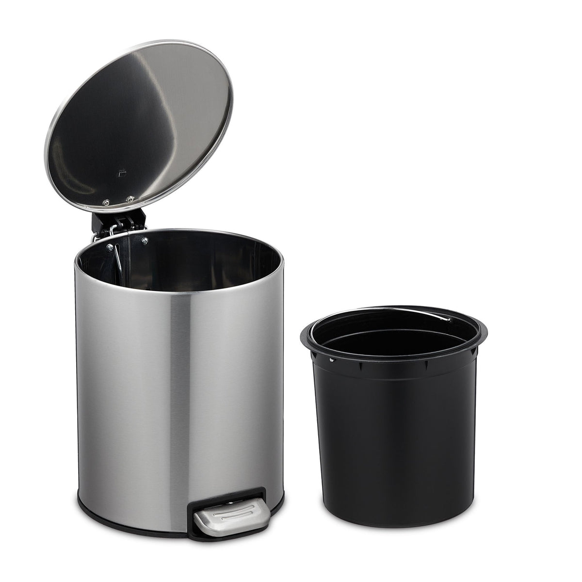 Pedal bucket stainless steel 5 liters